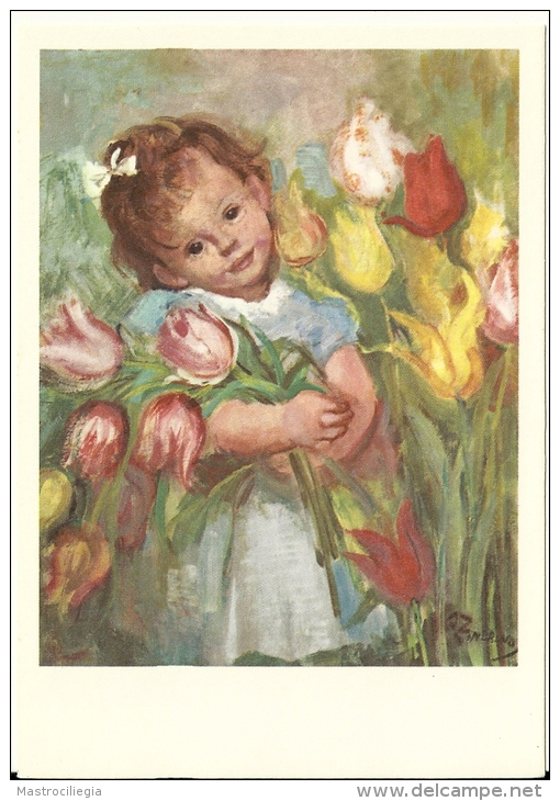 ZANDRINO  Fg  Bambina Con Fiori - Zandrino