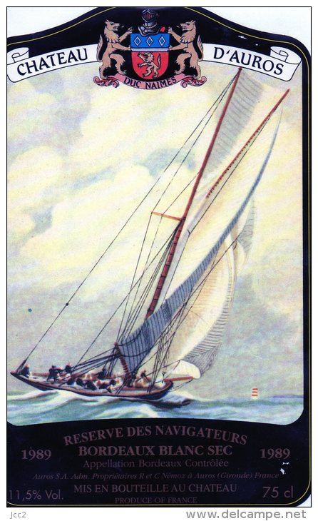 BATEAUX - ( Etiquette Légèrement Collée Sur Feuille D´expo.) - Sailboats & Sailing Vessels