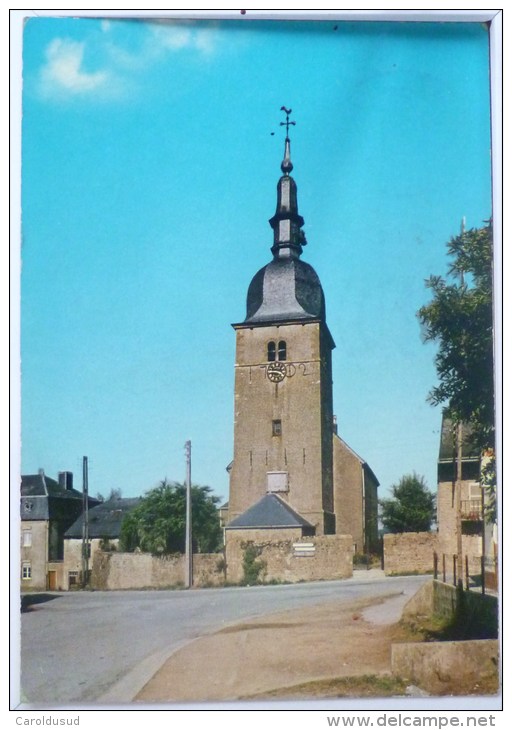 Cp Chassepierre  L Eglise  Voyagé 1987 Timbre Cachet Flamme Florenville - Chassepierre