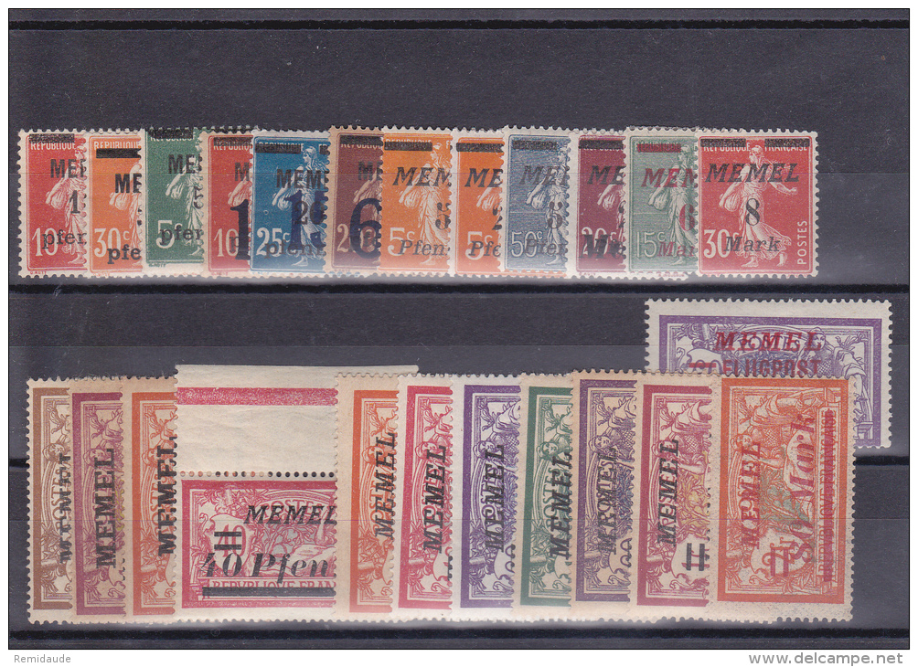 MEMEL - COLLECTION **/* - COTE YVERT = ENV. 25 EUR. - Unused Stamps