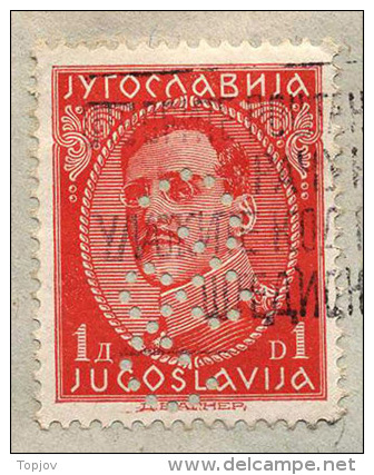 YUGOSLAVIA - JUGOSLAVIA -  PERFINS - SIMENS  BEOGRAD  - 1931 - Perforadas