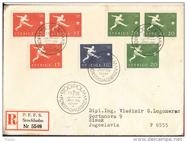 SWEDEN. SPECIAL RECOM. LABEL +  POSTMARK  - Complet Different. Stamps - STOCKHOLM - 1958 - 1958 – Suède