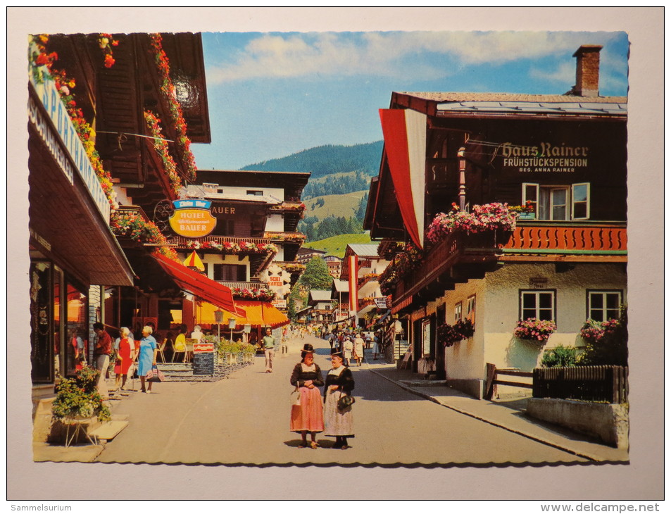 (4/2/14) AK "Saalbach" Dorfstraße Im Höhenluftkurort - Saalbach