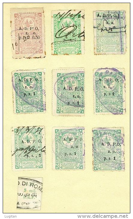 FISCALI - PALESTINA - 10 RARI  ESEMPLARI -  BILL STAMPS - REVENUE - FISCALI - FISCAL - Palästina