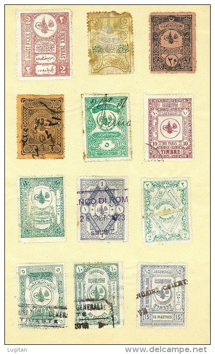 FISCALI - PALESTINA - 12 RARI  ESEMPLARI -  BILL STAMPS - REVENUE - FISCALI - FISCAL - Palestine