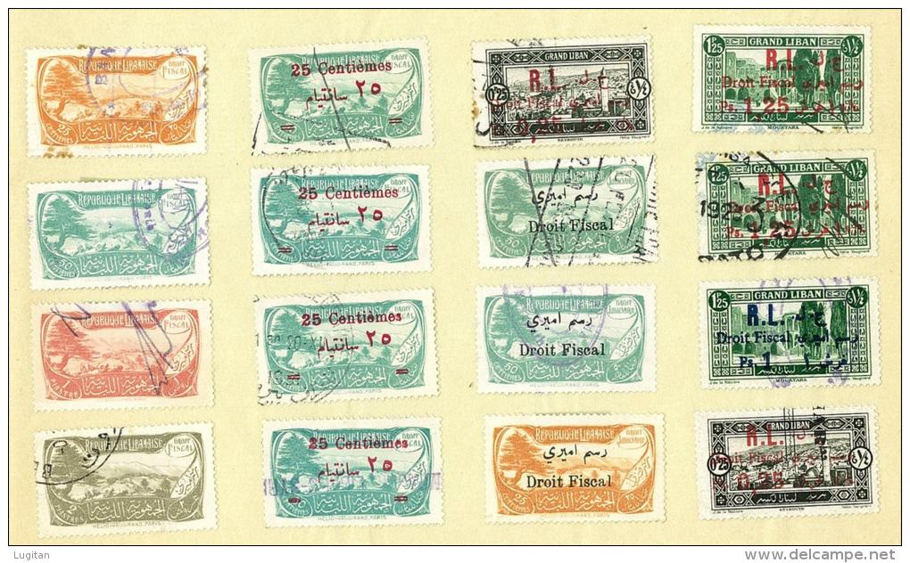 FISCALI - PALESTINA - 16 RARI  ESEMPLARI -  BILL STAMPS - REVENUE - FISCALI - FISCAL - Palestina