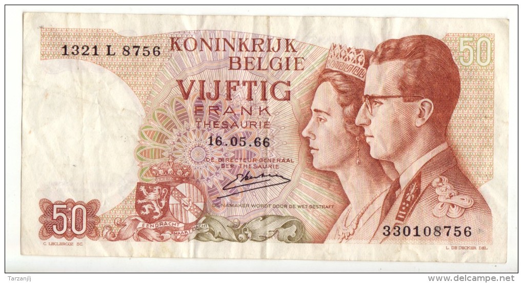 Billet De 50 Francs Belgique Du 10 05 1966 - Sonstige & Ohne Zuordnung