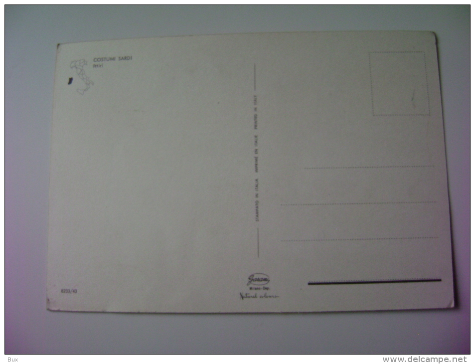 Stemma   COSTUMI SARDI   ITTIRI  COSTUME SARDEGNA  NON VIAGGIATA COME DA FOTO - Costumi