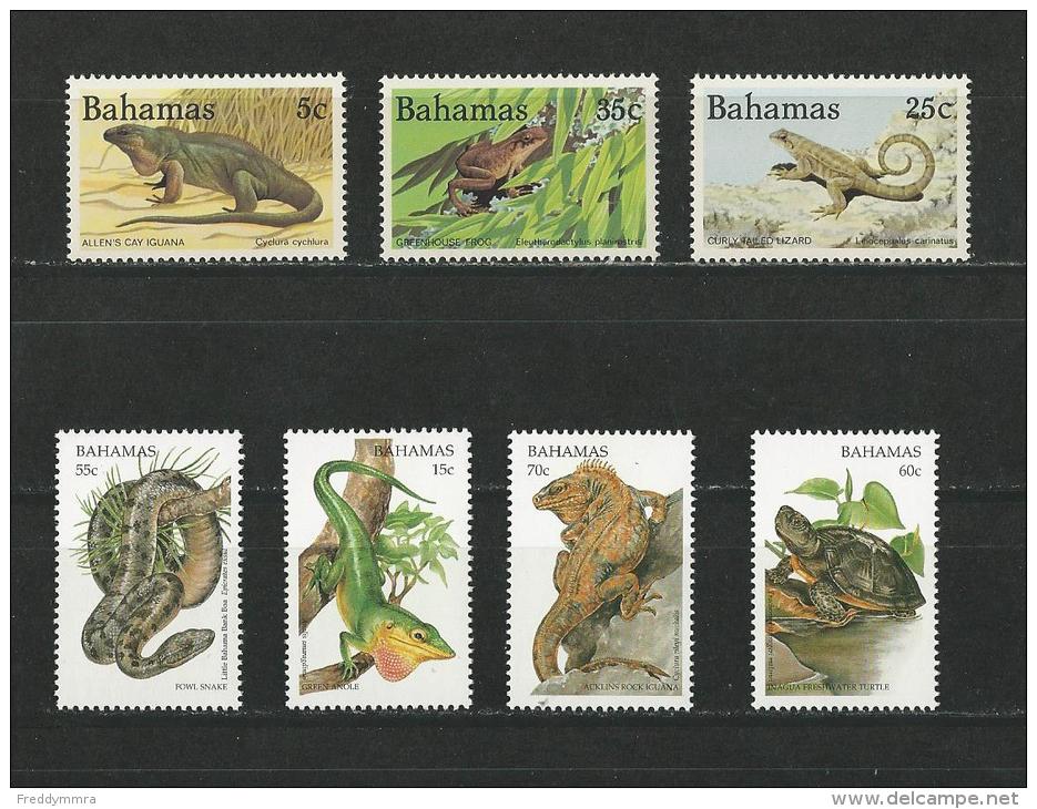 Bahamas: 563F/ 563H + 899/ 902 **   Reptiles - Otros & Sin Clasificación