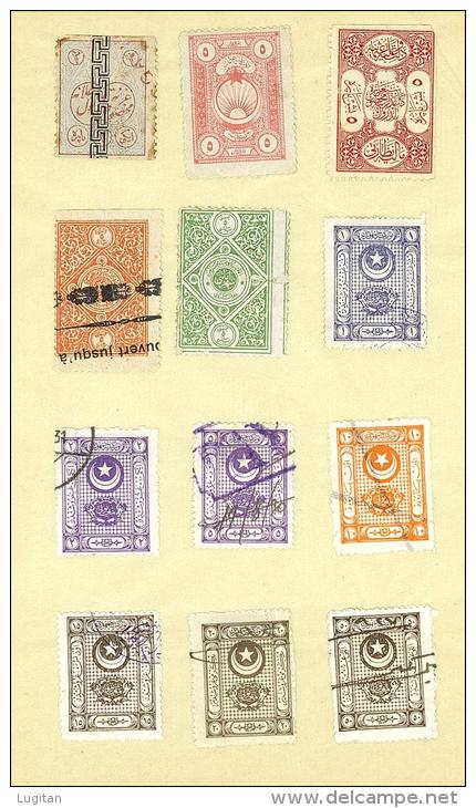 FISCALI - PALESTINA - 12 RARI  ESEMPLARI -  BILL STAMPS - REVENUE - FISCALI - FISCAL - Palestine