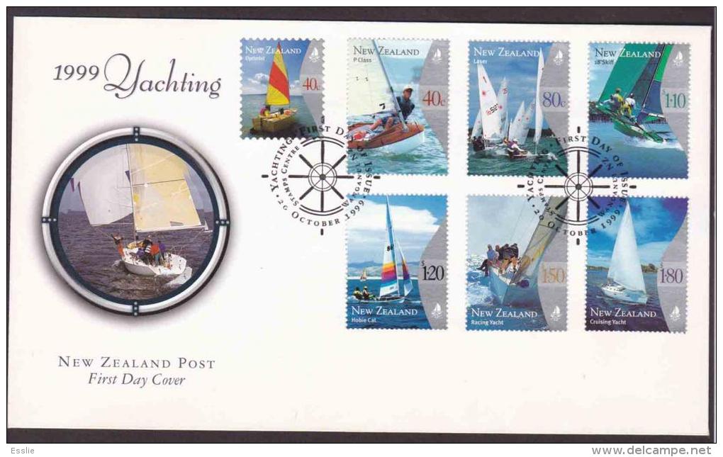New Zealand - 1999 - FDC - Yachting - Briefe U. Dokumente