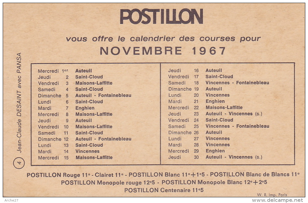 CPA - Publicité POSTILLON - Louis Sauvé Sur QUERIDO II - Pubblicitari