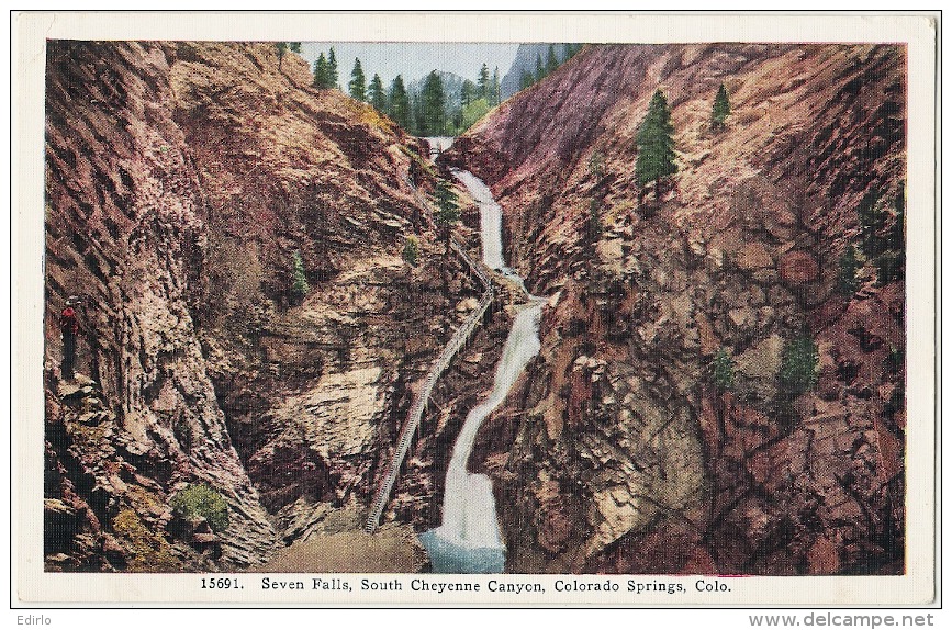 Seven Falls South Cheyenne Canyon Colorado - Neuve Unused - Colorado Springs