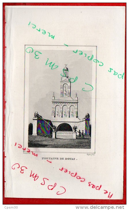 Eaux Fortes - FONTAINE DE DOUAI - 59 Nord - Rauch Del. / Nyons Je Sc. - Estampes & Gravures