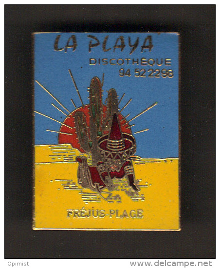 31404-pin´s.discotheque La Playa.Frejus.var.cactus.mexicain.2 Tacks.. - Villes