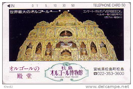 Télécarte Japon / 410-11043 - Musique ORGUE - ORGAN / VERBEECK Belgique Belgium - ORGEL Japan Music Phonecard - 152 - Musique