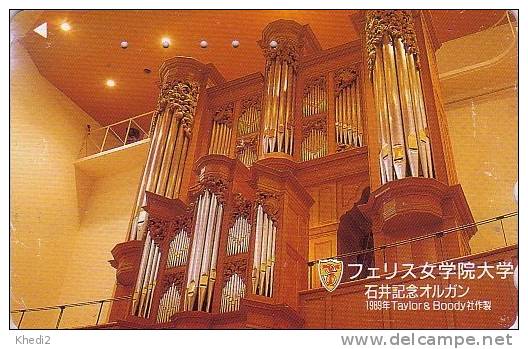 Télécarte Japon - Musique ORGUE - ORGAN Japan Music Phone Card - ORGEL Musik Telefonkarte - 165 - Musik