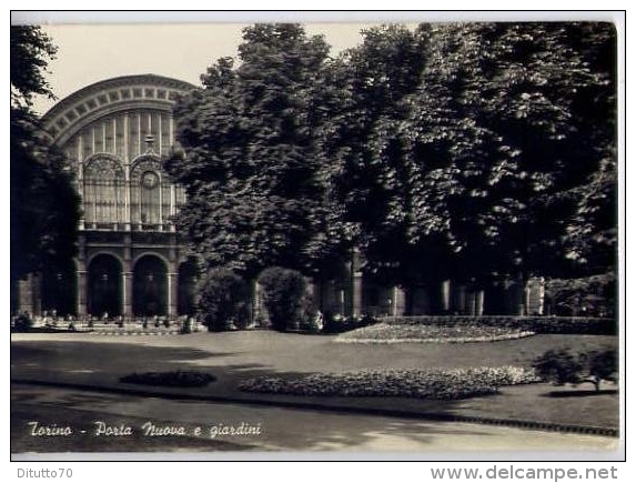 Torino - Porta Nuova E Giardini - 5055 - Formato Grande Viaggiata - D - Parks & Gärten