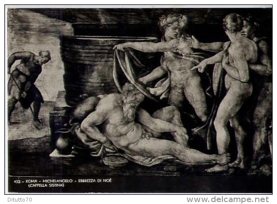 Roma - Michelangelo - Ebreza Di Noè - Cappella Sistina - Formato Grande Viaggiata - D - Museums