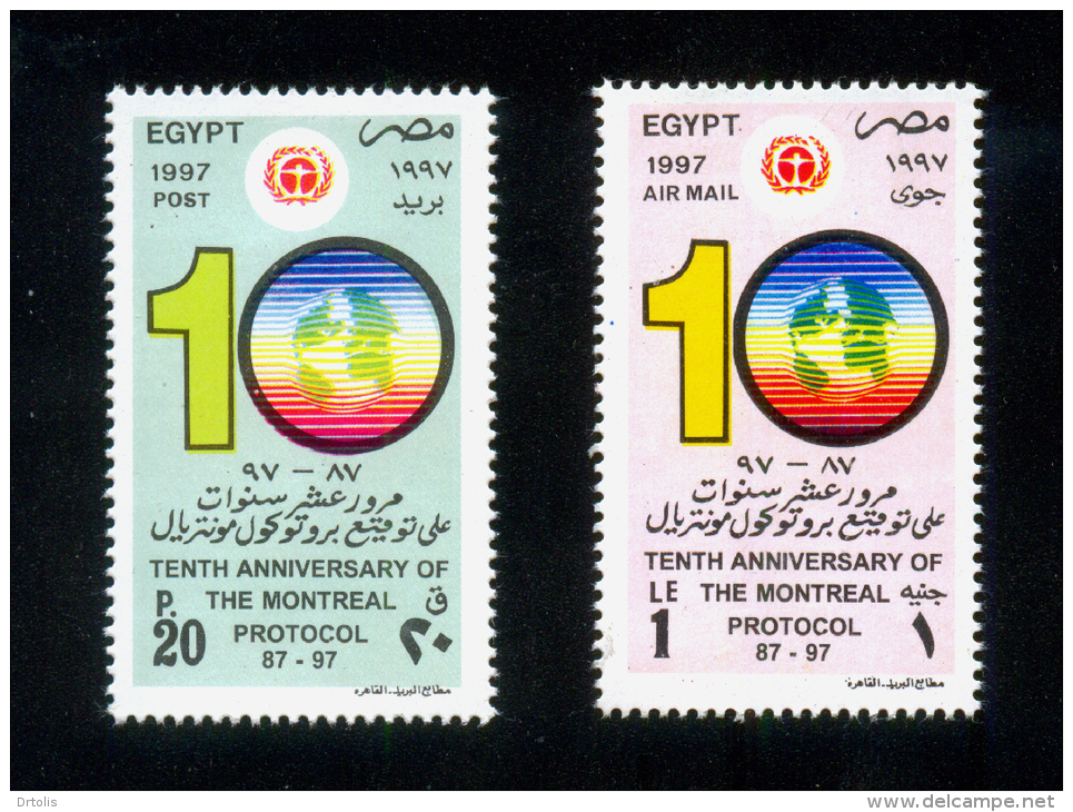 EGYPT / 1997 / MONTREAL PROTOCOL ON SUBSTANCES THAT DEPLETE THE OZONE LAYER / MAP / CHLOROFLUOROCARBONS / MNH / VF - Unused Stamps