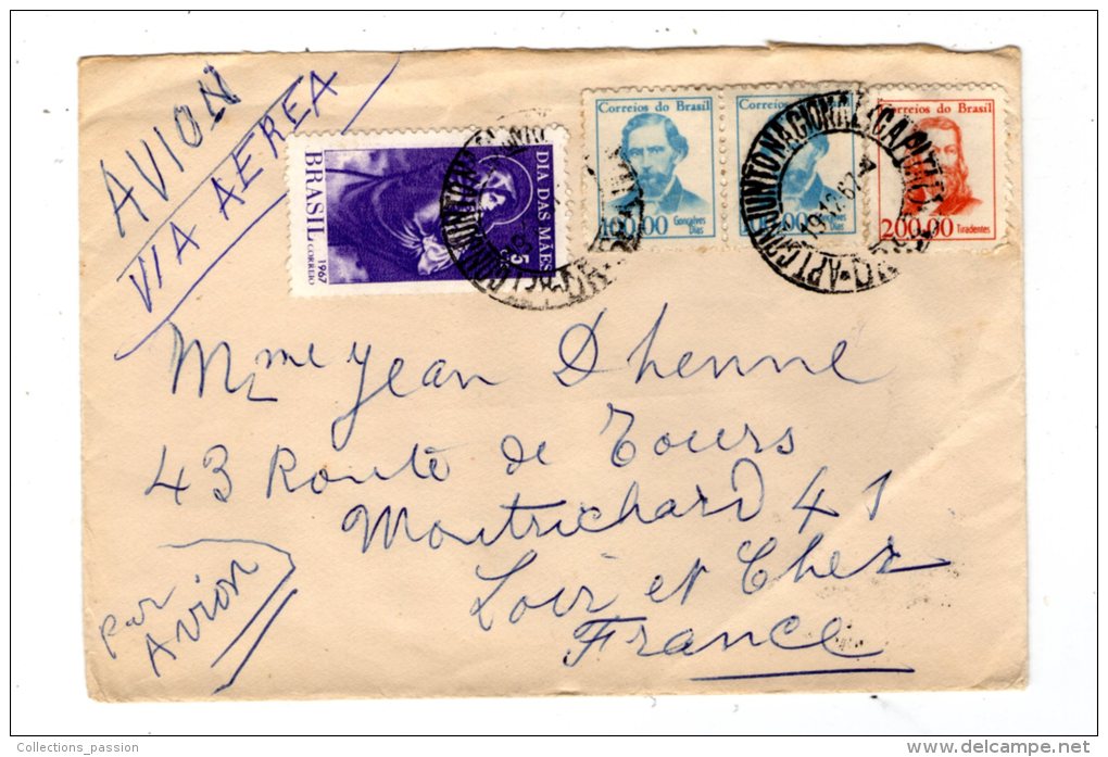 Lettre , BRASIL ,  1967 , Via Aéra - Lettres & Documents