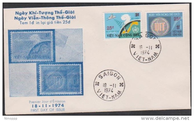 Vietnam 1974  Space Surcharged Stamps FDC - Viêt-Nam