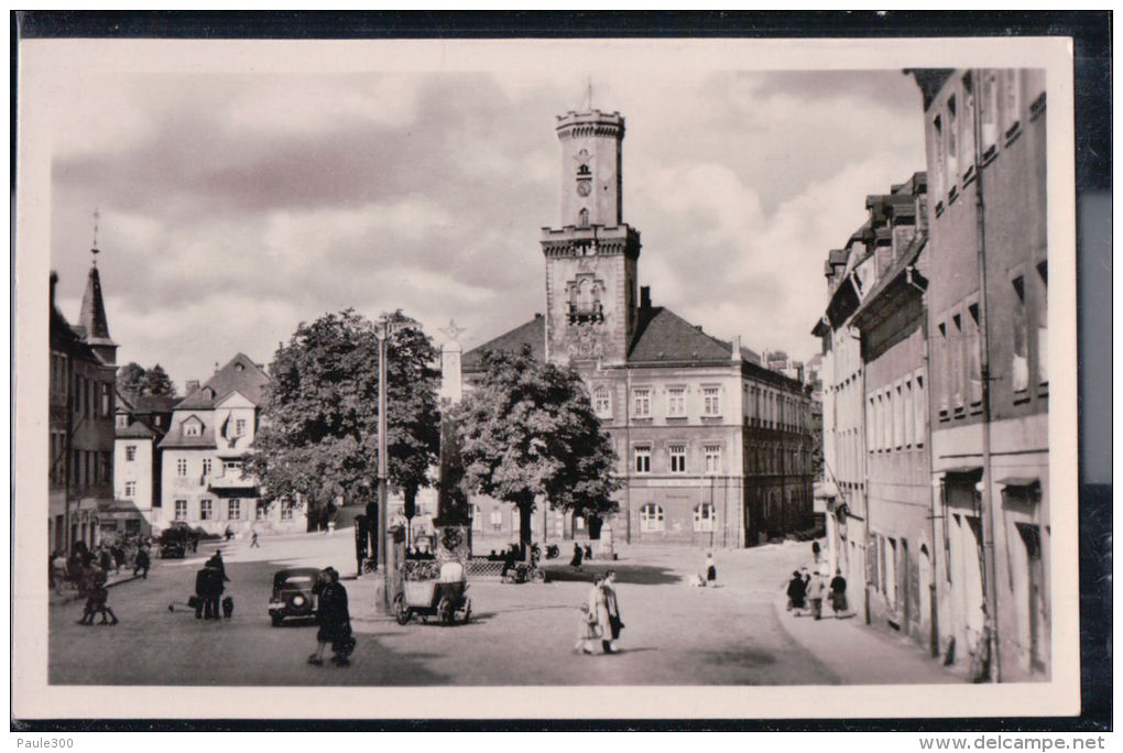 Schneeberg - Ernst Thälmann Platz Mit Rathaus - Erzgebirge - Schneeberg