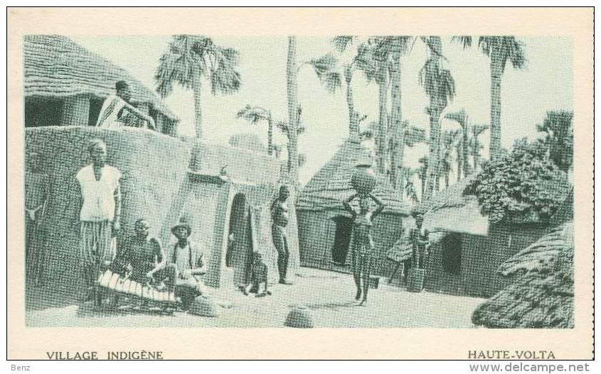 HAUTE-VOLTA CPA VILLAGE INDIGENE AU VERSO PUB EXPO COLONIALE 1931 TB - Burkina Faso