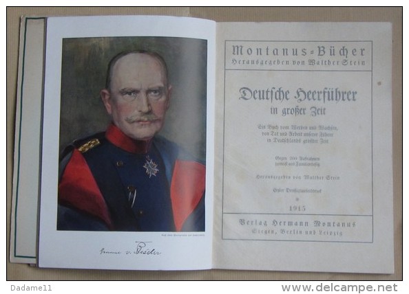 Livre De Photos Deutsche Heerführer Iere Guerre Mondiale 1915 Superbe Avec Jaquette - Documents