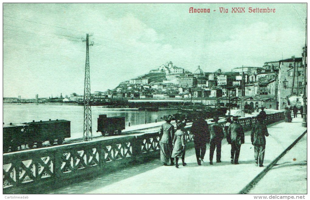 [DC7472] ANCONA - VIA XXIX SETTEMBRE - Viaggiata 1921 - Old Postcard - Ancona