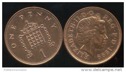 GRANDE BRETAGNE ( Royaume Uni )   One 1  Penny  1999 - 1 Penny & 1 New Penny