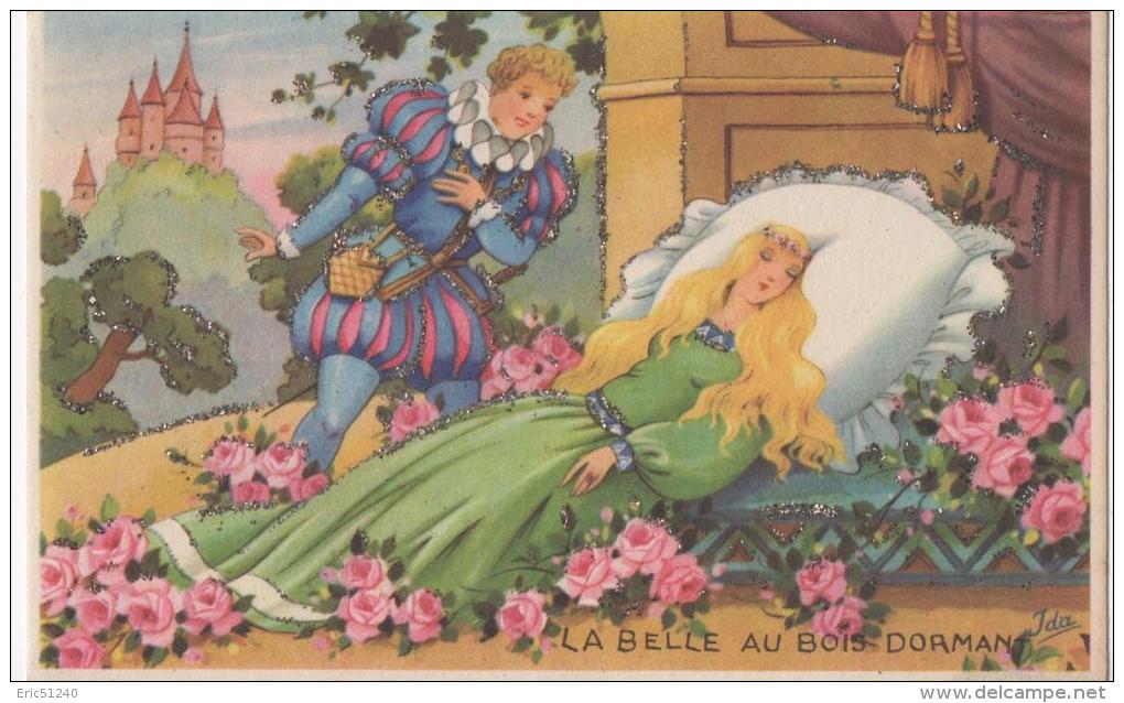 Carte à Paillettes - IDA - La Belle Aux Bois Domant - Other & Unclassified