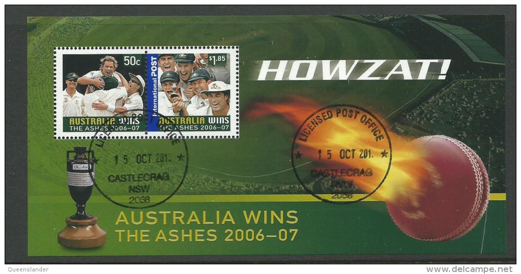 2006-07 Australia Wins The Ashes Mini Sheet  Complete Mint Never Hinged Fine CTO Does Have 2 Cut Marks So Cheap - Blocks & Sheetlets