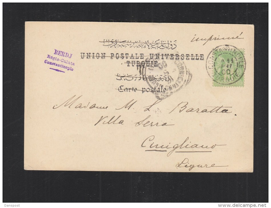 CP Constantinople 1900 Pour L'Italie - Covers & Documents