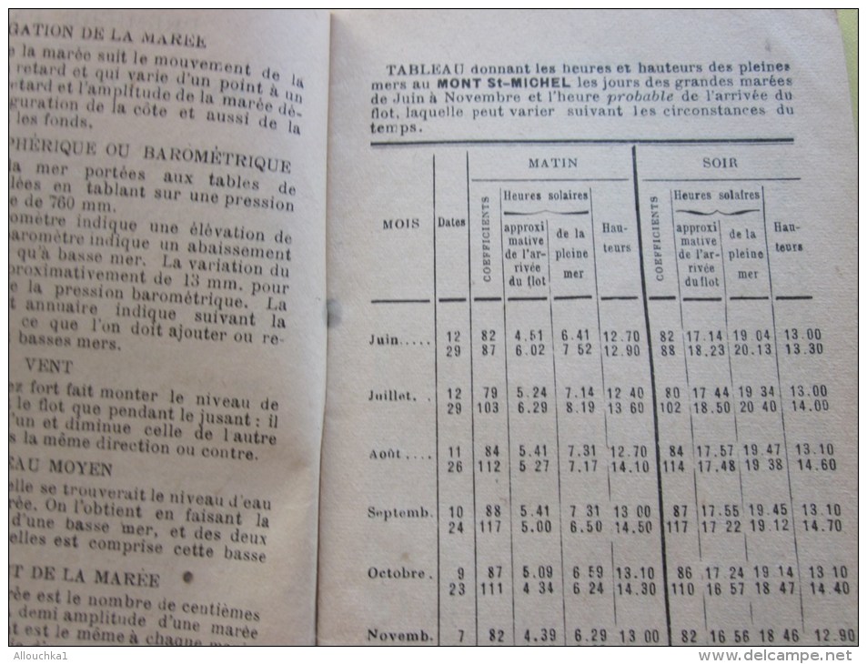 1953- Marées De La Baie De Saint-Malo-correction Pour Cancale, Jersey, Granville Etc. Renseignements Maritime Nombreux - Europe