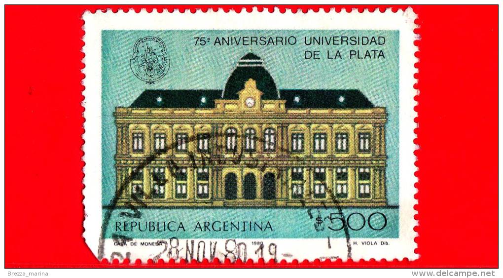 ARGENTINA - Usato -  1980 - 75 Anni Dell'Università Di  La Plata - 500 - Gebraucht