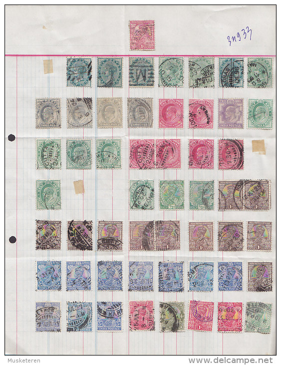 British India Old Selection On Page Victoria, Edward & George V. Stamps - Guyana Britannica (...-1966)