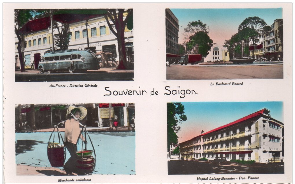 Cpsm , Saigon , Carte Mulivues " Souvenir De Saigon " - Viêt-Nam