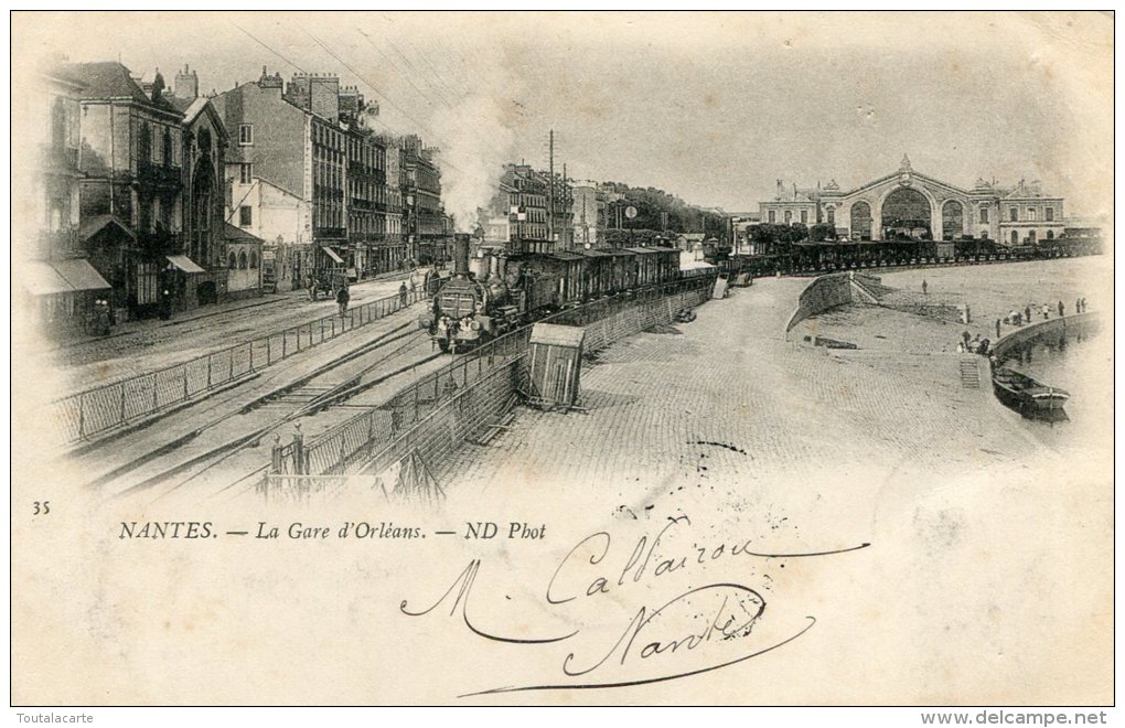 CPA 44 NANTES LA GARE D ORLÉANS 1901 - Nantes