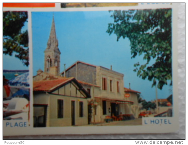 CP 33  Gironde CARCANS MAUBUISSON - Multivues Le Moulin , La Place Et Le Café , L'église , La Plage , L'hôtel  1970 - Carcans