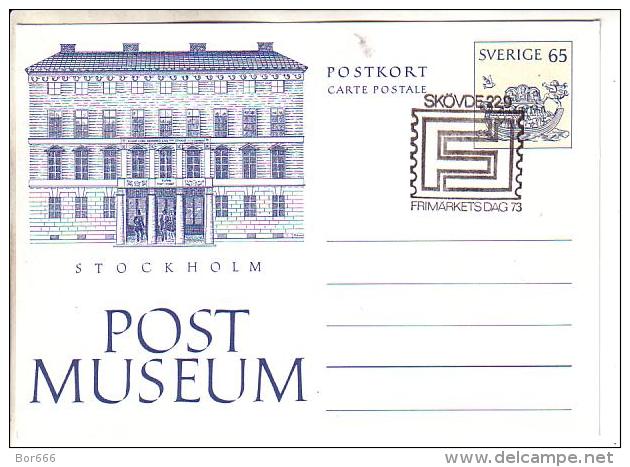 GOOD SWEDEN Postcard With Original Stamp 1973 - Post Museum - Ganzsachen