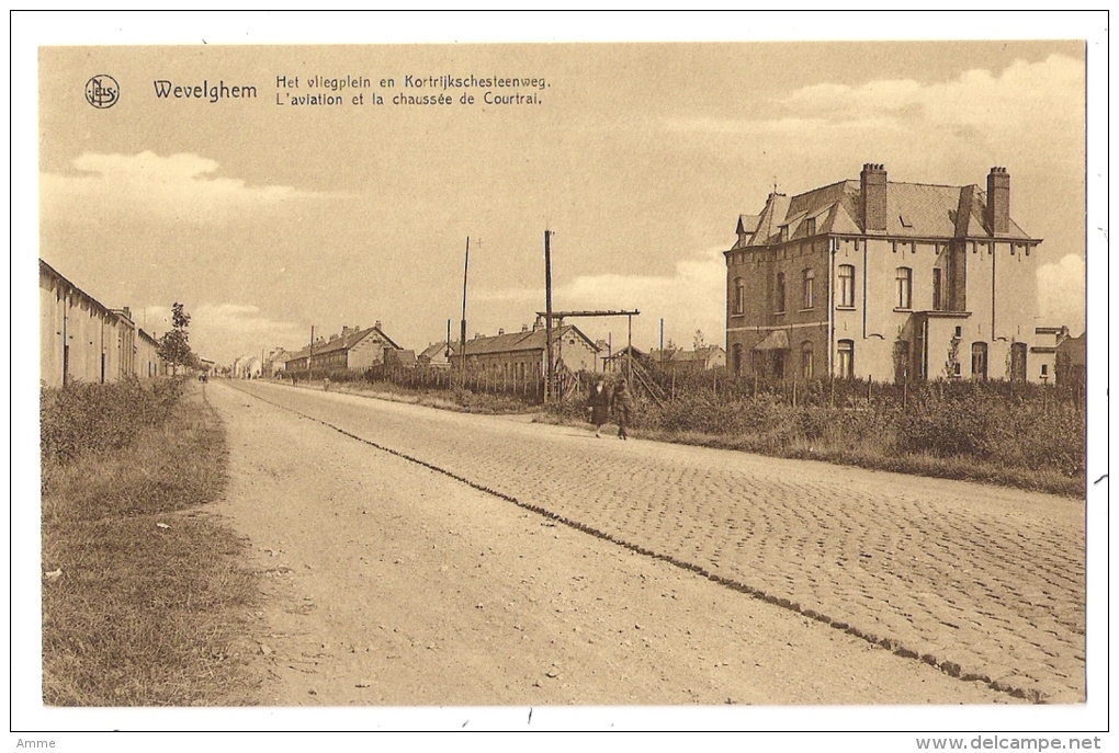 Wevelgem   *  Het Vliegplein En Kortrijkschesteenweg - Wevelgem