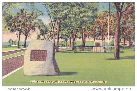 Vermont Burlington Battery Park Overlooking Lake Champlain - Burlington