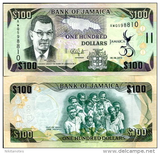 GIAMAICA - Jamaica 100 Dollars 2012 50th Indipendence (Comm)  UNC - Giamaica