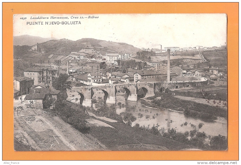 BILBAO Puente Nuevo-Bolueta.1030 Landaburu Hermanas CRUZ II ESPAGNE ESPANA CIRCULADE   POSTMARK USED POSTAL HISTORY - Vizcaya (Bilbao)