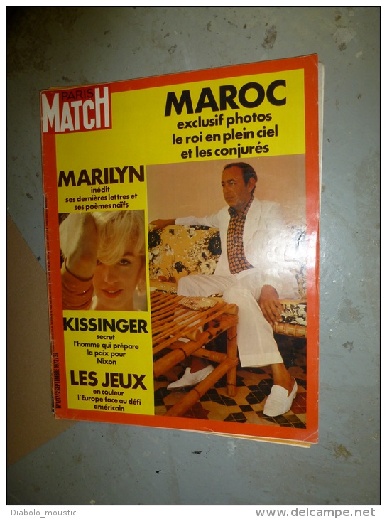 PARIS-MATCH          MARILYN ;              Attentat Contre Le Roi Du MAROC - Autres & Non Classés