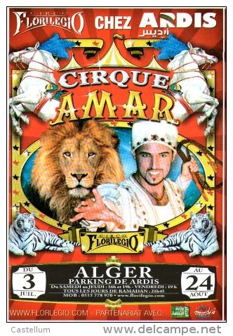 Affichette Cirque Amar En Algerie- Alger - Andere & Zonder Classificatie