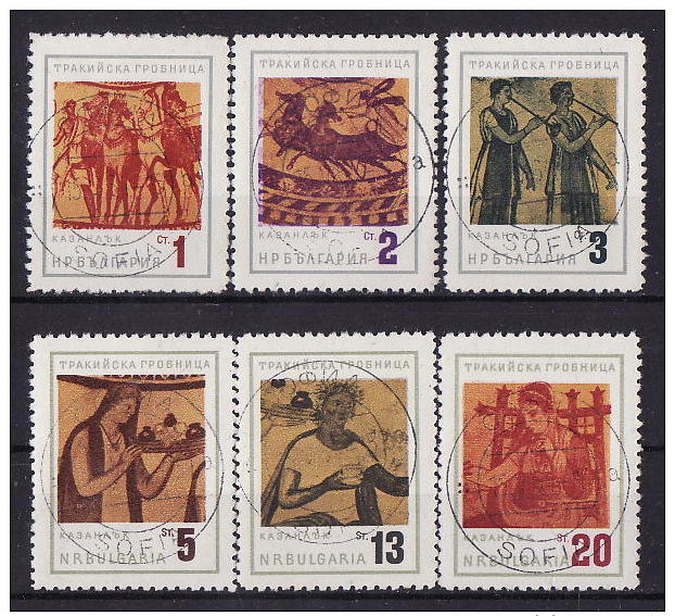 42-476 // BG - 1963  THRAKENGRUFT Bei KASANLAK  Mi 1415/20 O - Used Stamps