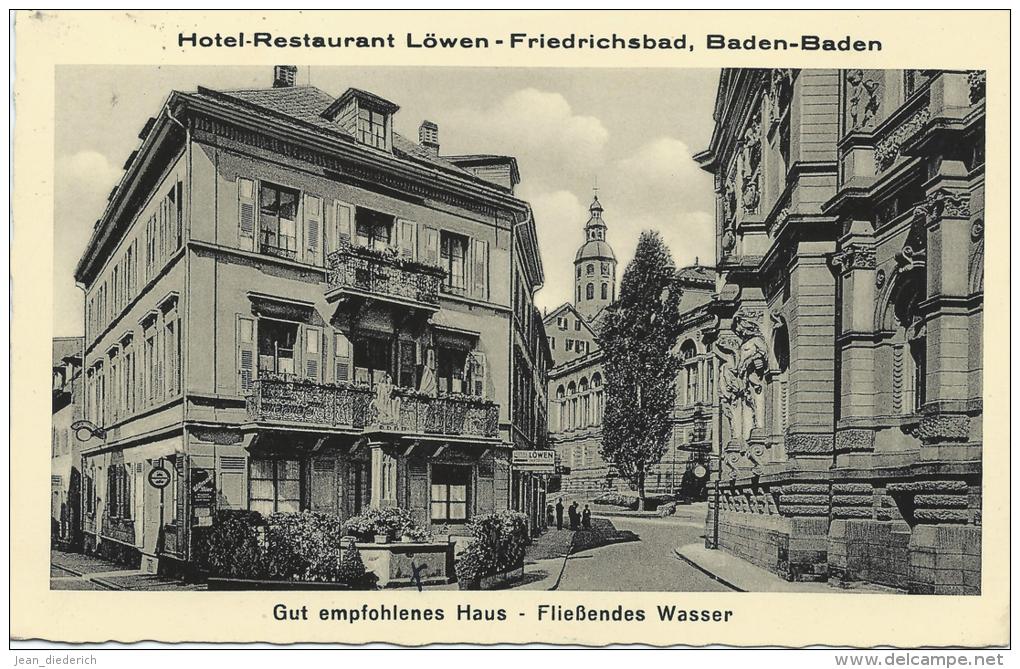 Baden-Baden - Hôtel-Restaurant Löwen-Friedrichsbad (ca. 1952) - Baden-Baden