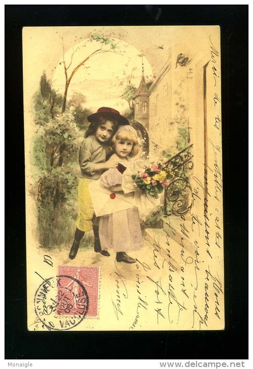 JOLIE CARTE PIONNIERE  COUPLE D ENFANTS DNAS UN SOUS BOIS  SBW   1906 - Scenes & Landscapes